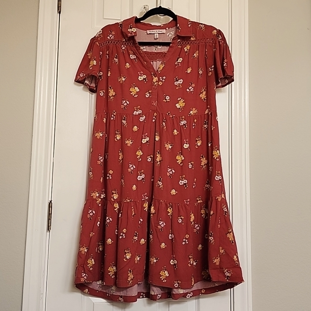 Harlow & Rose Red and Yellow Floral Dress​​​​